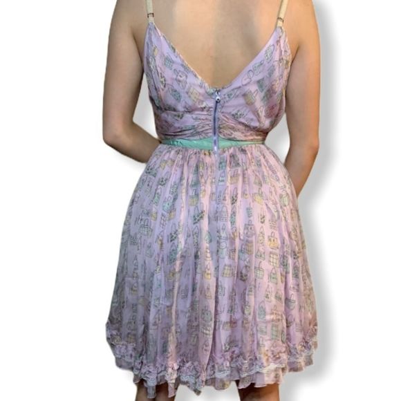 Dolce&Gabbana Pink Handbag Pattern Flouncy Dress - Picture 5 of 8